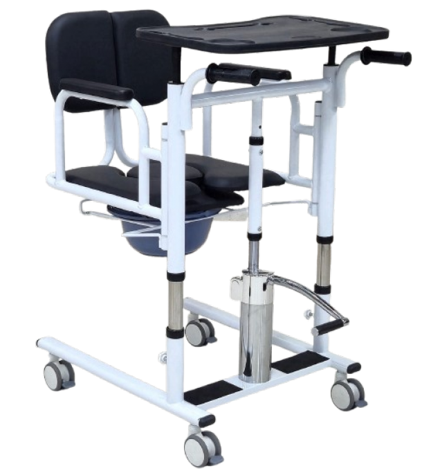 KW 77602 - TRANSFER WHEELCHAIR WITH HYDRAULIC HEIGHT ADJUSTMENT