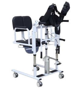 KW 77603 - TRANSFER WHEELCHAIR WITH HYDRAULIC HEIGHT ADJUSTMENT WITH PATIENT LIFTER