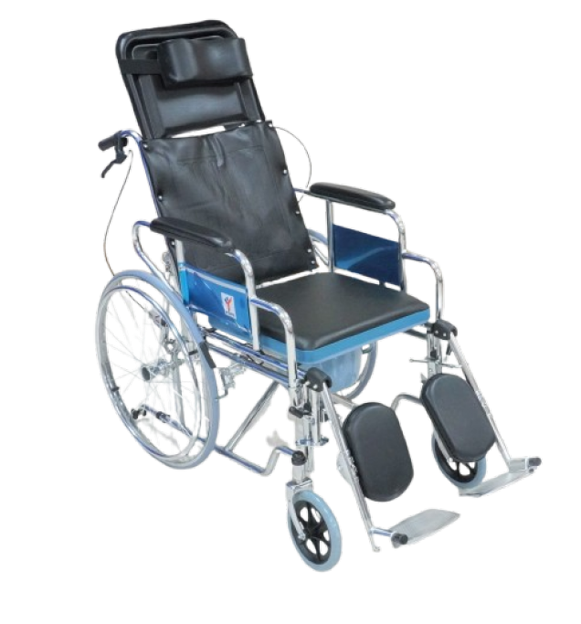 KW 609GC - WHEELCHAIR RECLINING COMMODE