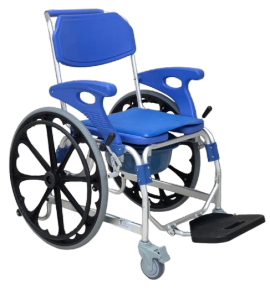 KW 694 (L) - COMMODE WHEELCHAIR ALUMINIUM WITH ALLOY WHEELS