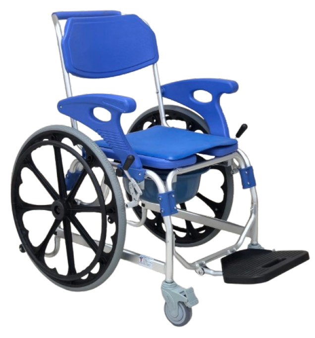KW 694 (L) - COMMODE WHEELCHAIR ALUMINIUM WITH ALLOY WHEELS